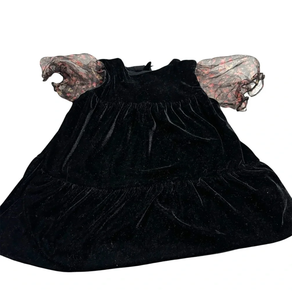 Zara baby girl velvet dress 9-12 months